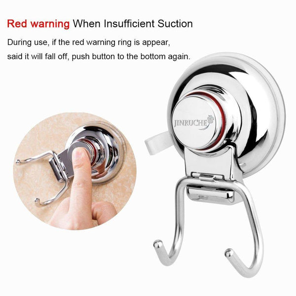 Featured jinruche suction cup hooks strong stainless steel hooks for kitchen bathroom towel robe shower bath coat removable hooks for flat smooth wall surface never rust stainless steel 2 pack