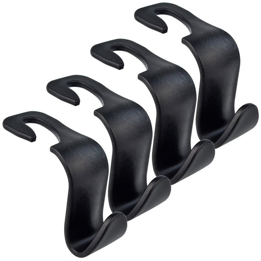 cnomg 4 Pcs Car Hooks, Car Seat Back Hooks Vehicle Hidden Headrest Hanger for Handbag Shopping Bag Coat