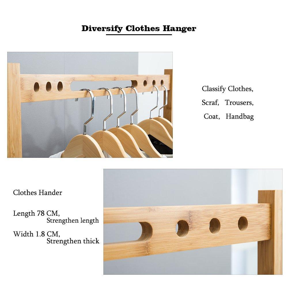 Budget nnewvante coat rack bench hall trees shoes rack entryway 3 in 1 shelf organizer shelf environmental bamboo furniture bamboo 29 5x13 8x70in