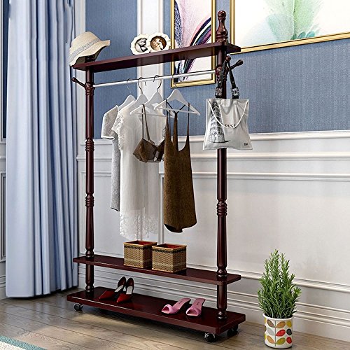 COAT RACK ZHIRONG Solid Wood Multifunction Floor-standing Storage Racks Hangers Clothing Rack Shoe Rack Living Room Bedroom 8030177cm / 10530177cm (Color : C, Size : 10530177cm)