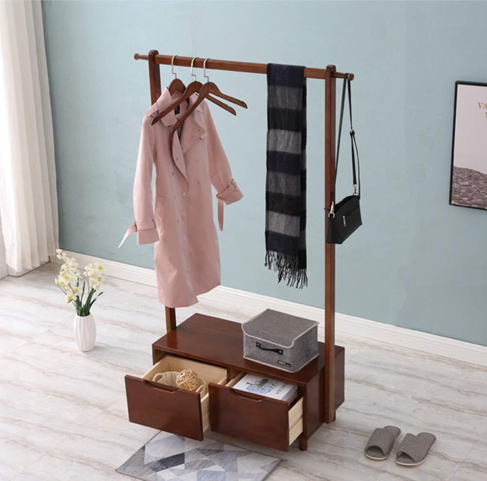 Organize with kdjhp solid wood coat rack coat rack floor bedroom replacement shoe rack drawer storage rack cabinet hanger coat rack 0189 color c design pulley