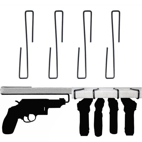Storage cyberone pack of 8 handgun pistol hangers stainless steel gun hanger vinyl coated hook shelves safes