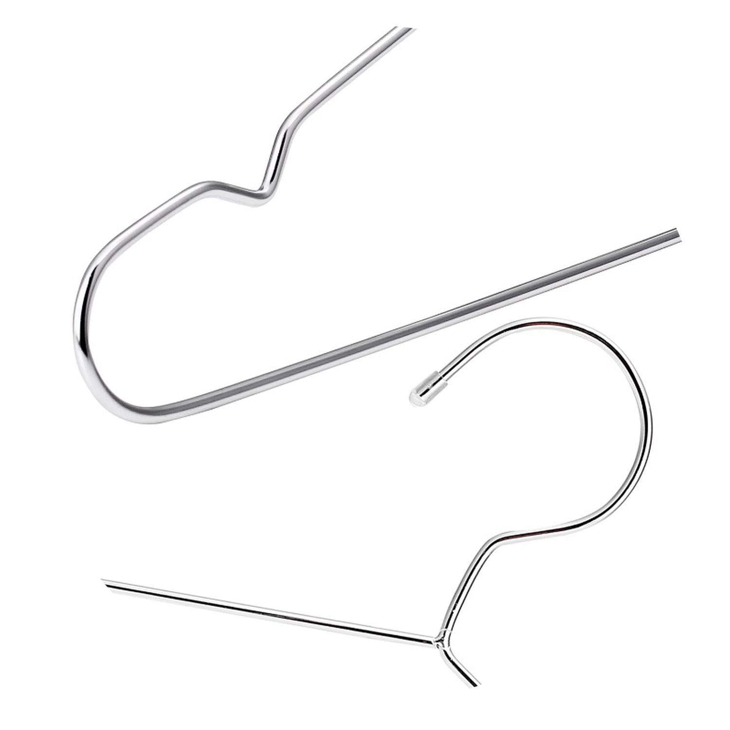 Discover 45cm stainless steel strong metal wire hangers coat hanger standard suit hangers clothes hanger 30 pcs lot