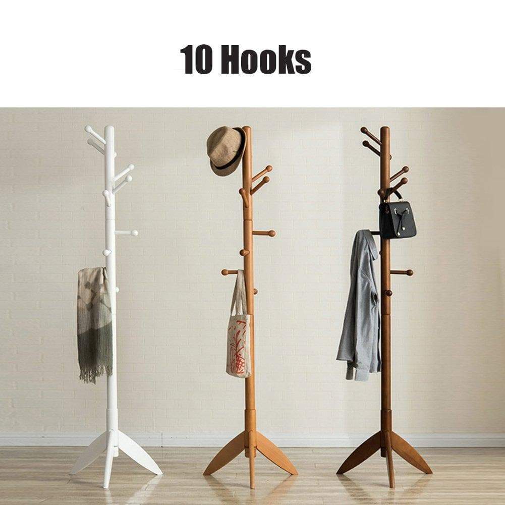 Shop here sweet honey cloth hanger rack stand tree hat hanger holder free standing solid wood coat rack floor hanger for bedroom living room hall 10 hooks r 47x175cm19x69inch