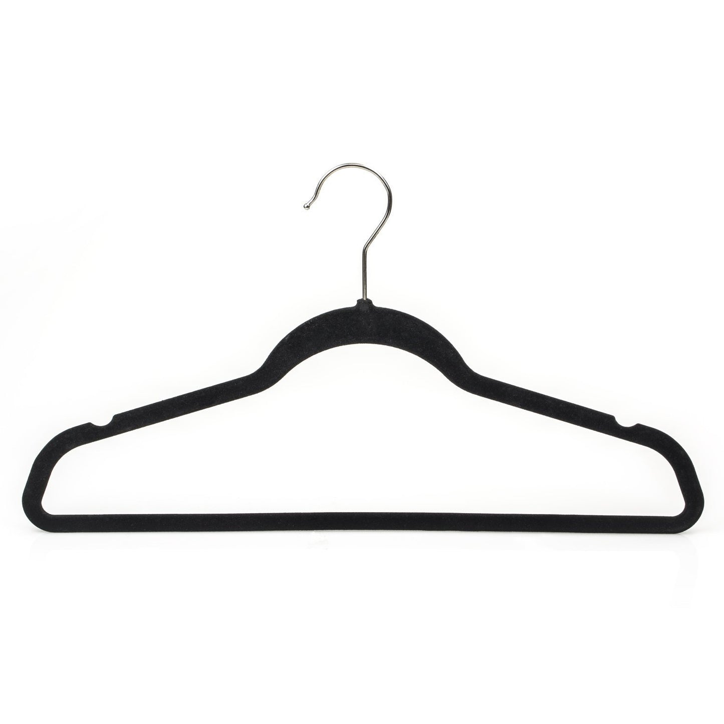 Budget michael graves design premium ultra thin non slip velvet clothing hangers flocked durable closet space saving chrome hook for garments suits dresses pants shirts coats 50 pack black