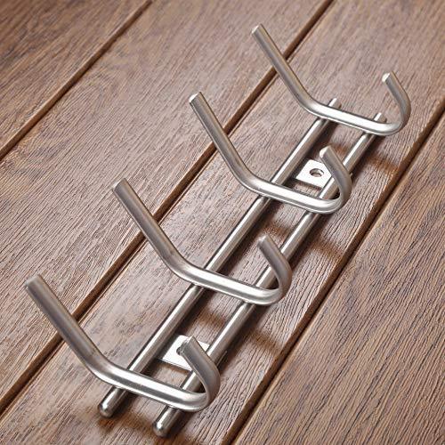 Kitchen protasm wall mounted coat hooks stainless steel heavy duty wall hooks rail robe hook rack for bathroom kitchen entryway closet