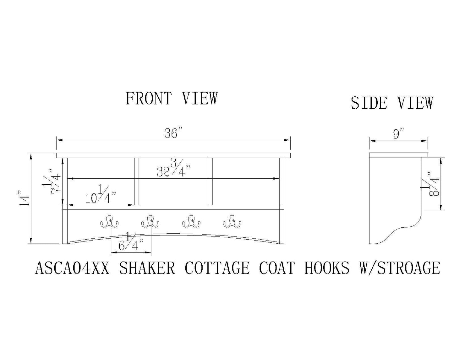 Buy alaterre shaker cottage wall mounted coat hooks with 3 cubbies charcoal gray