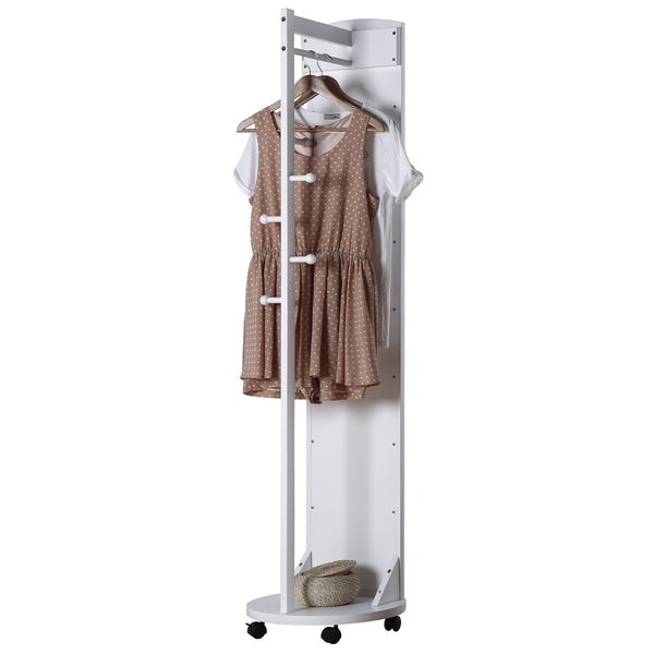 Shop here tiny times multifunctional 360 swivel wooden frame 69 tall full length mirror dressing mirror body mirror floor mirror with hanging bar coat stand coat hooks ivory white