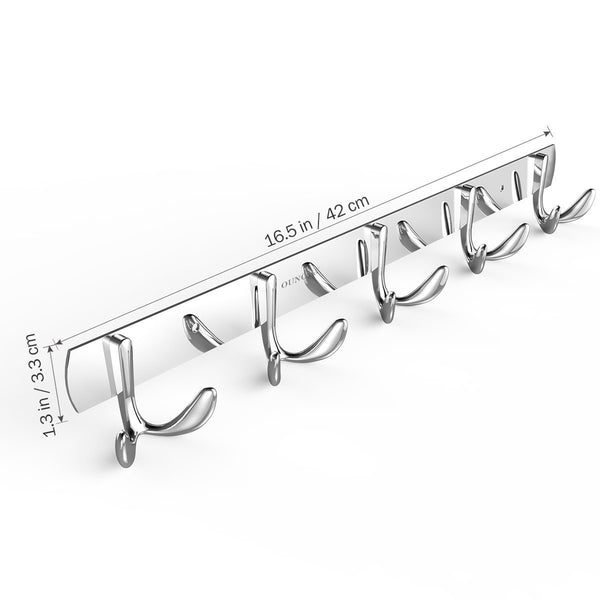 Shop ounona wall coat rack coat hooks wall mounted stainless steel hook rack for clothes 10 hooks