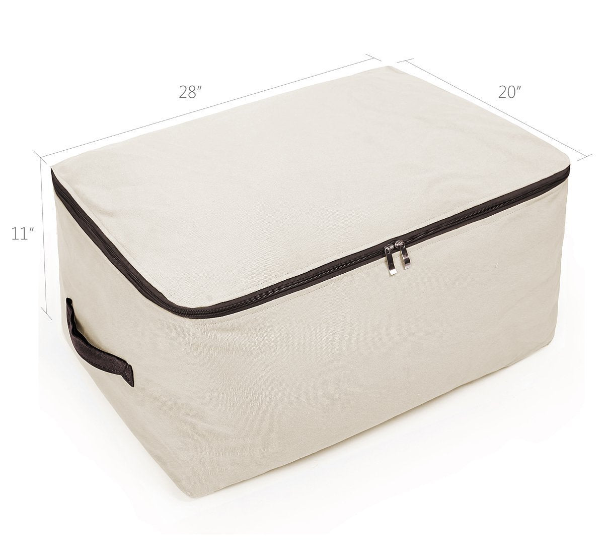 Select nice premium canvas big size soft storage bag for bedroom closet winter garment sweaters down jacket coat uniforms suit etc cabinet organizer bag for seasonal clothes storage beige