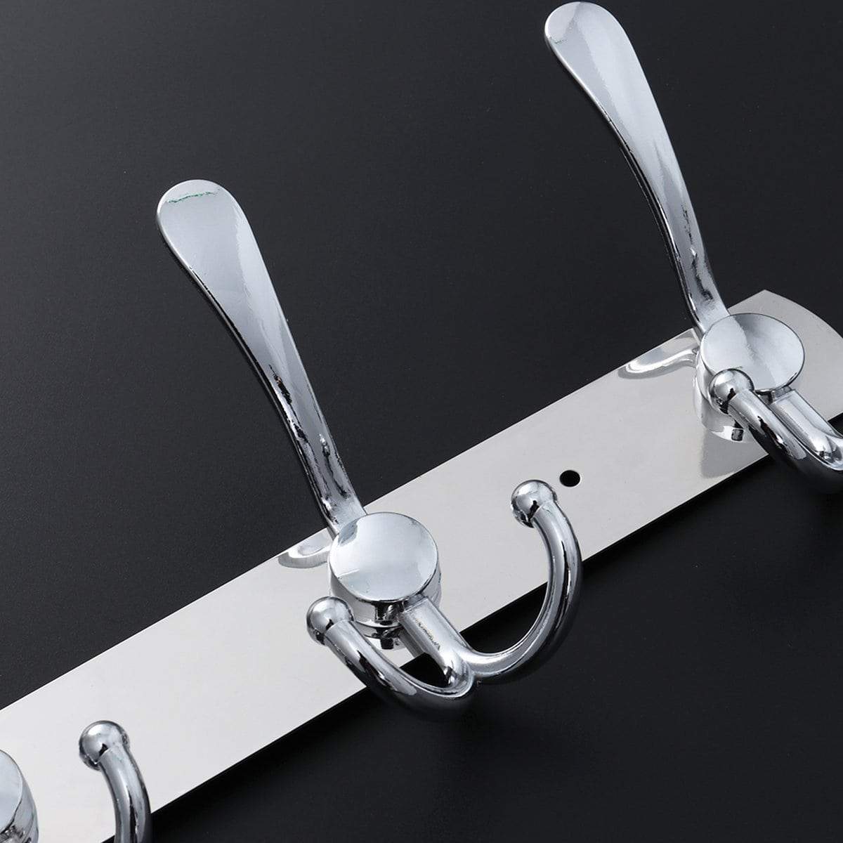 Home toymytoy 2pcs wall mounted coat hook 2 pack rack with 5 stainless steel hat hanger