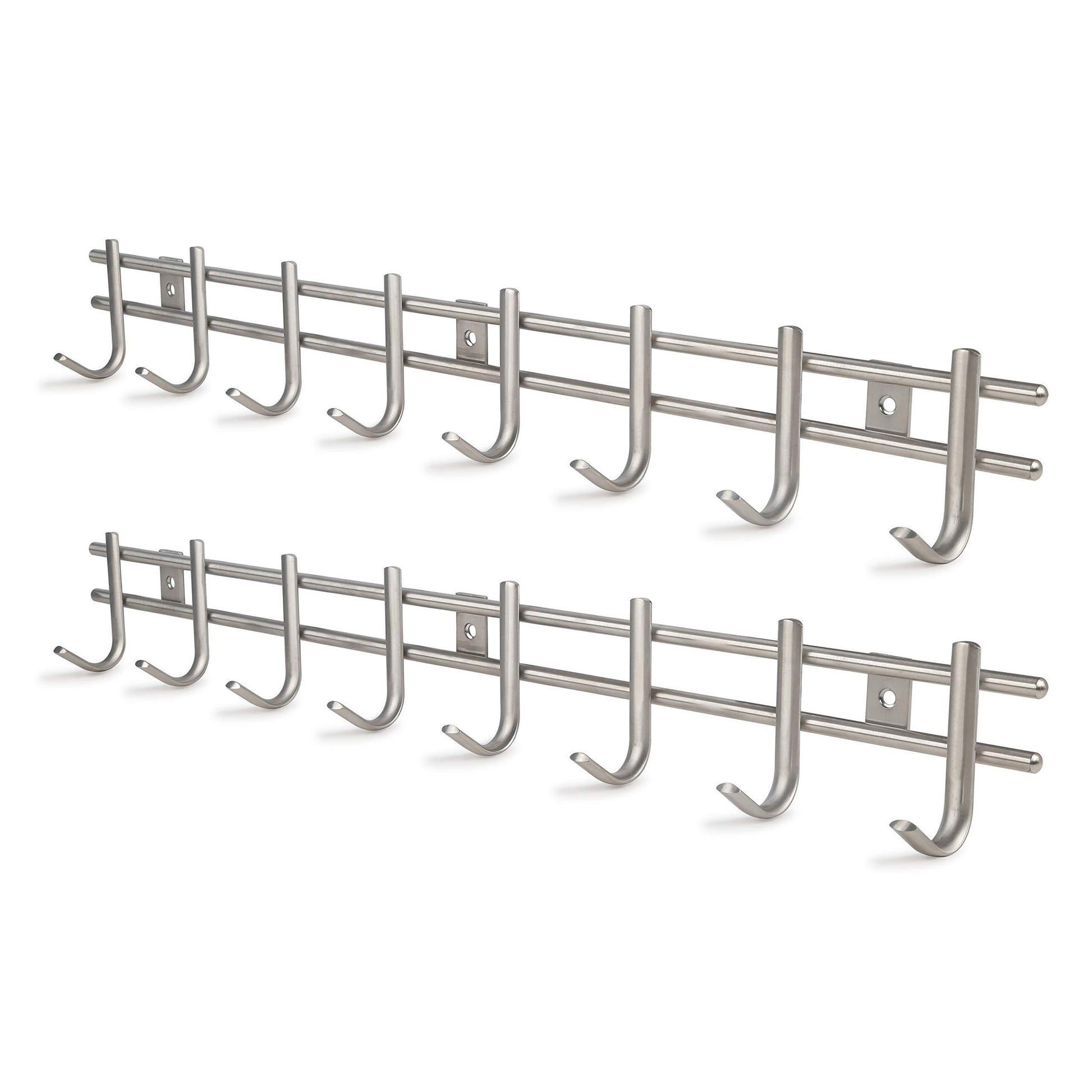 Explore webi wall mounted coat rack hooks heavy duty sus 304 wall hooks rack robe hooks metal decorative hook rail for bathroom kitchen office entryway hallway closet 8 hooks brushed finish 2 packs