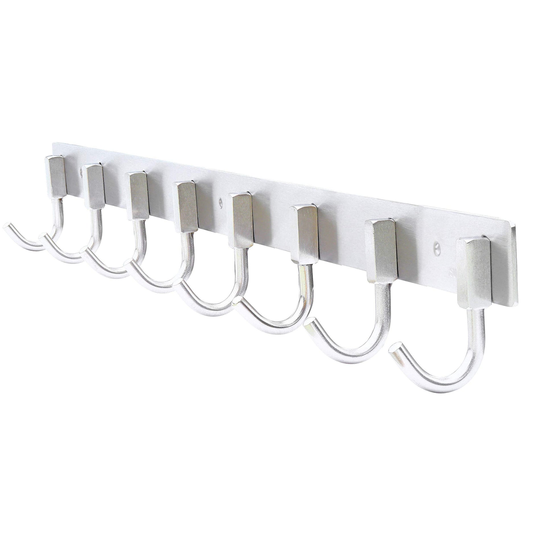 Cheap webi coat hook heavy duty sus 304 towel rack hanger rail bar with 8 hooks brushed finish for bedroom bathroom foyers hallways entryway for great home office storage organization j cf08