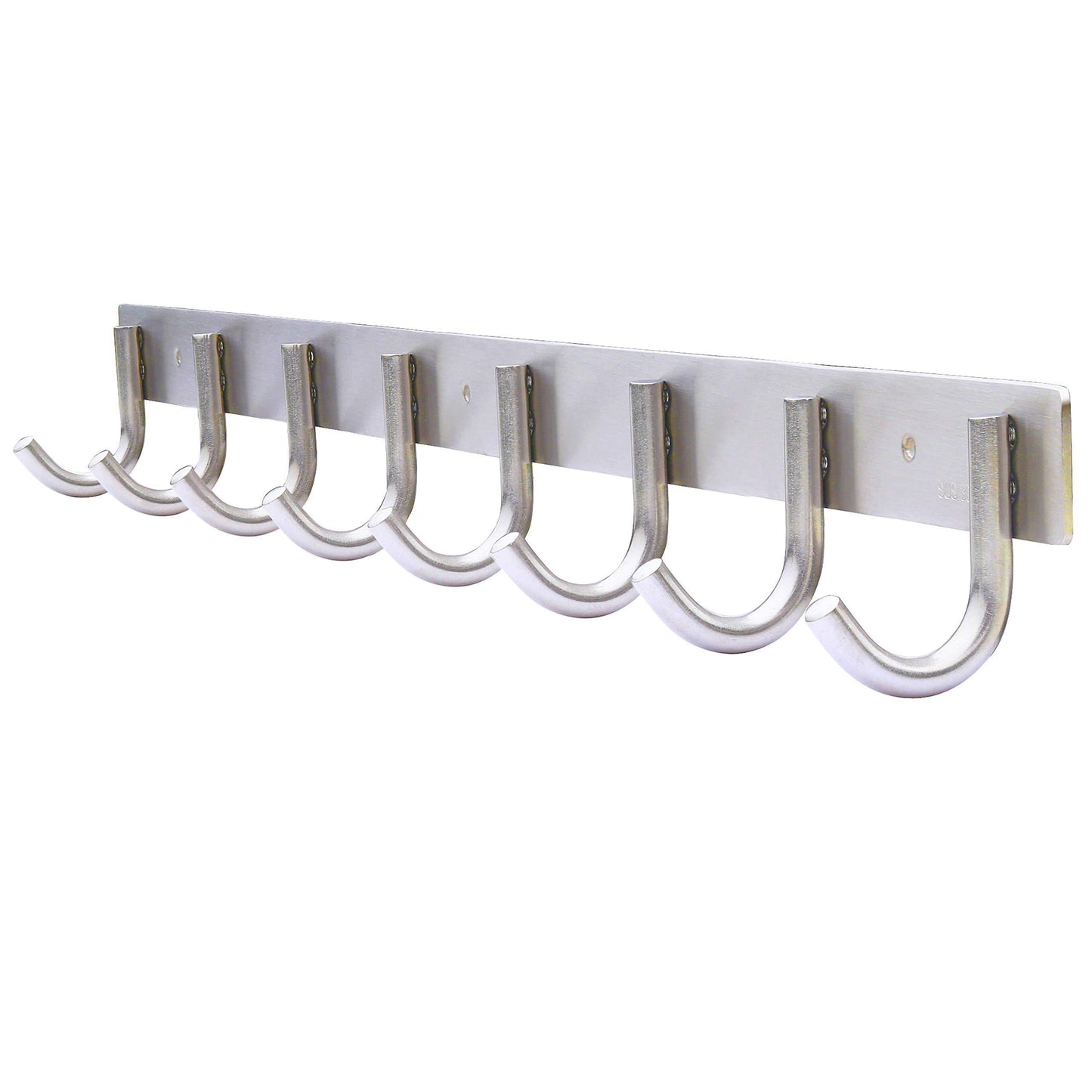 Home webi wall mounted coat hook rack heavy duty stainless steel 304 hook rail for bedroom bathroom foyer hallway entryway brushed finish 8 hooks