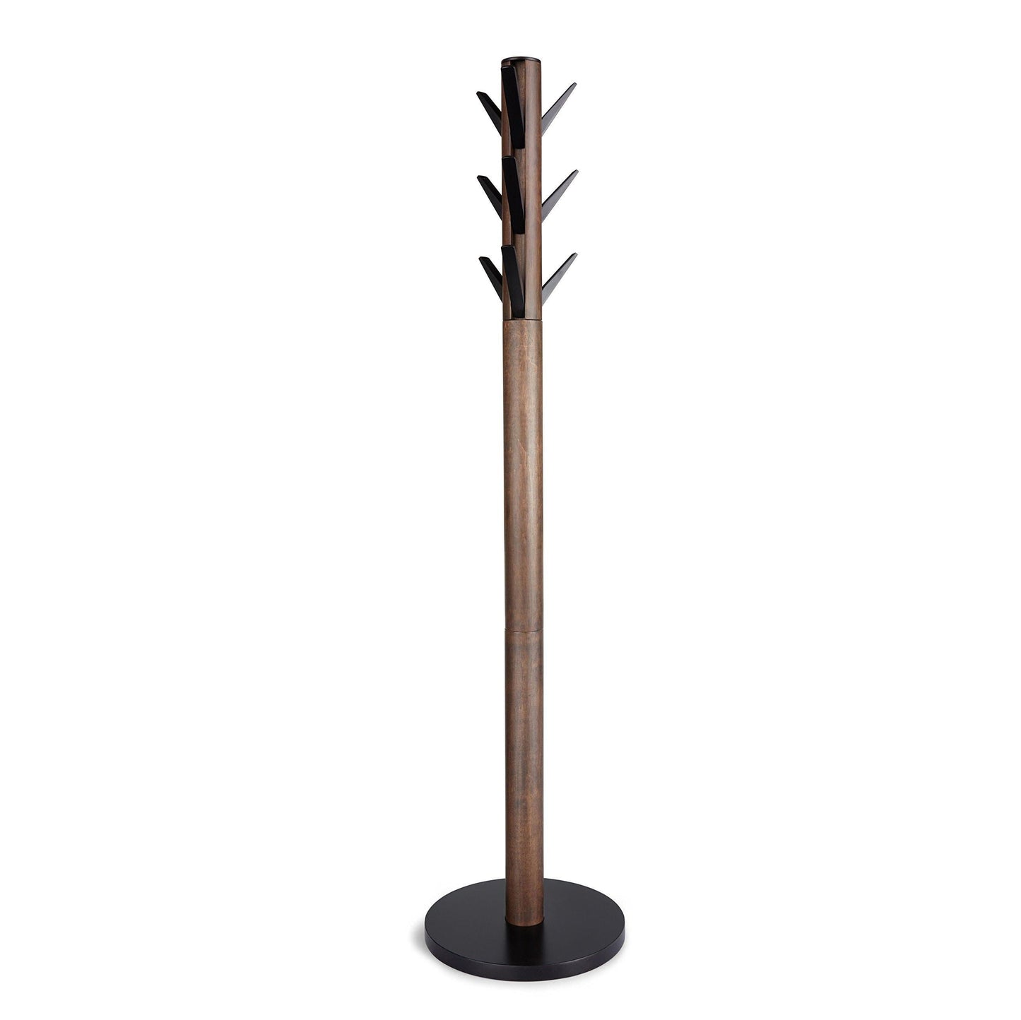 Exclusive umbra flapper coat rack clothing hanger umbrella holder and hat organizer great for entryway black walnut