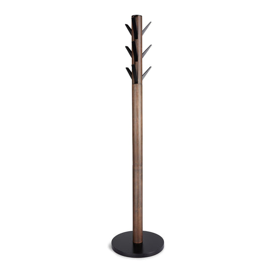 Exclusive umbra flapper coat rack clothing hanger umbrella holder and hat organizer great for entryway black walnut