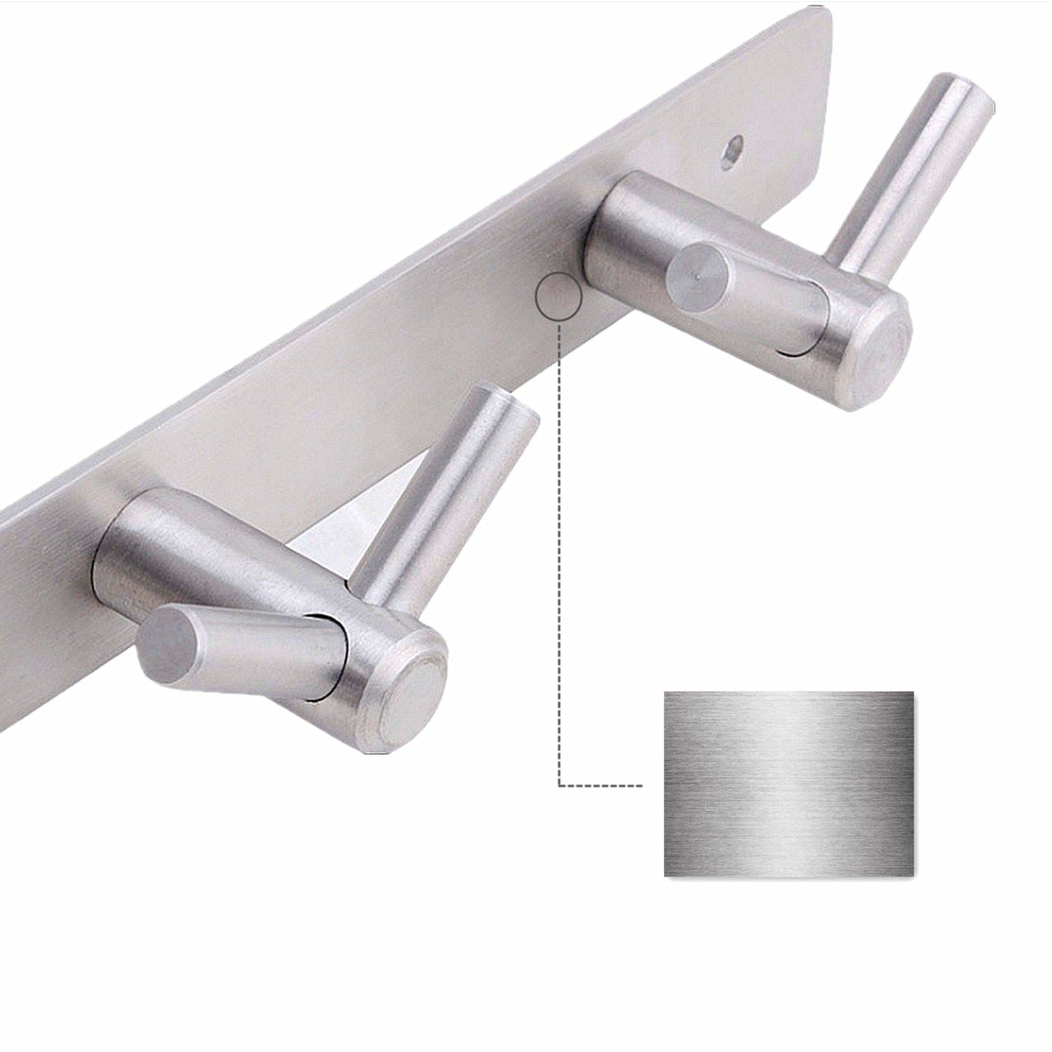 Top wall mounted coat rack bosins stainless steel coat hooks hook rack for bedroom bathroom foyer hallway entryway kitchen 16 hooks