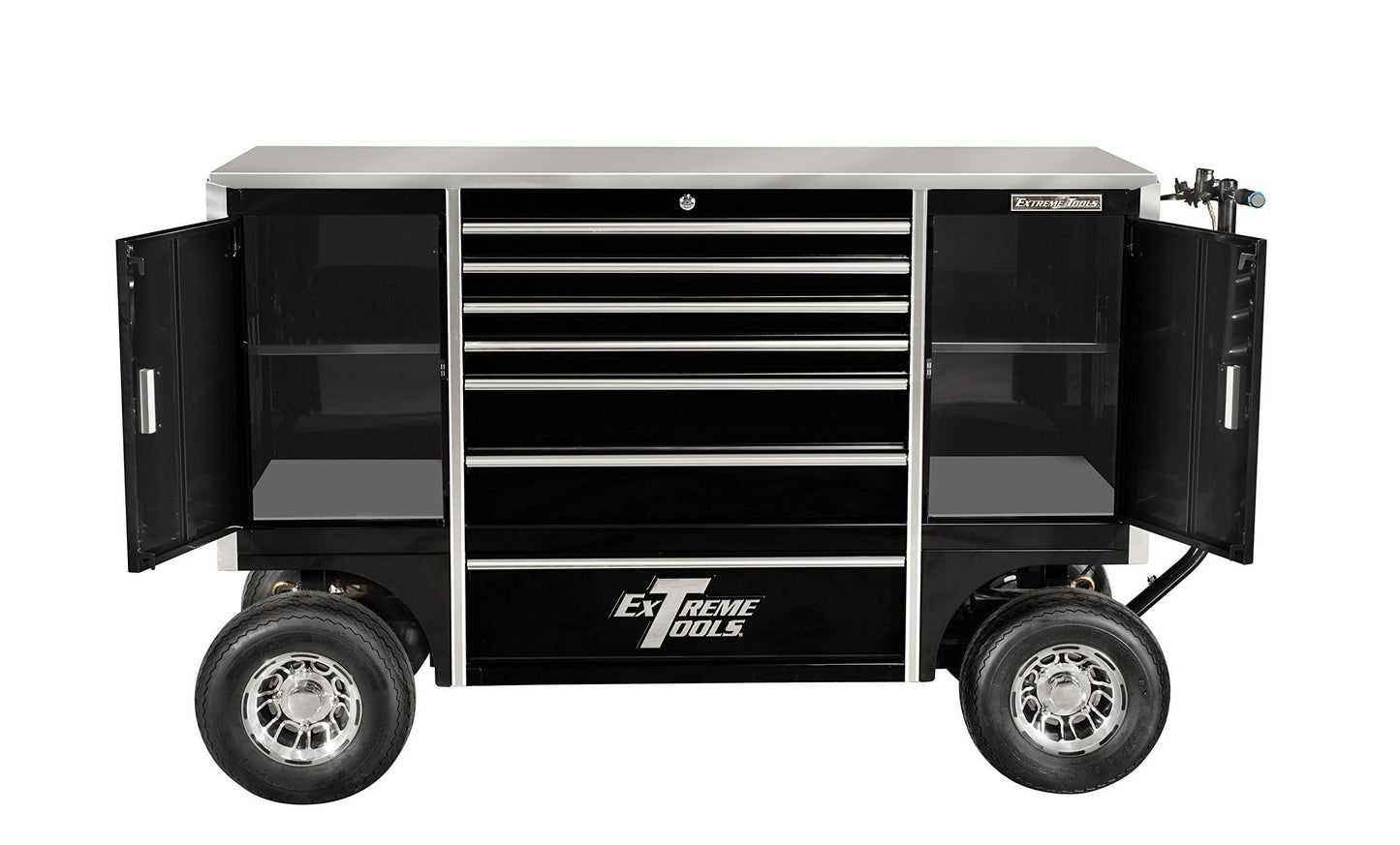 Order now extreme tools txpit7009bk tx series 7 drawer and 2 compartment pit box with ball bearing slides 70 inch black high gloss powder coat finish