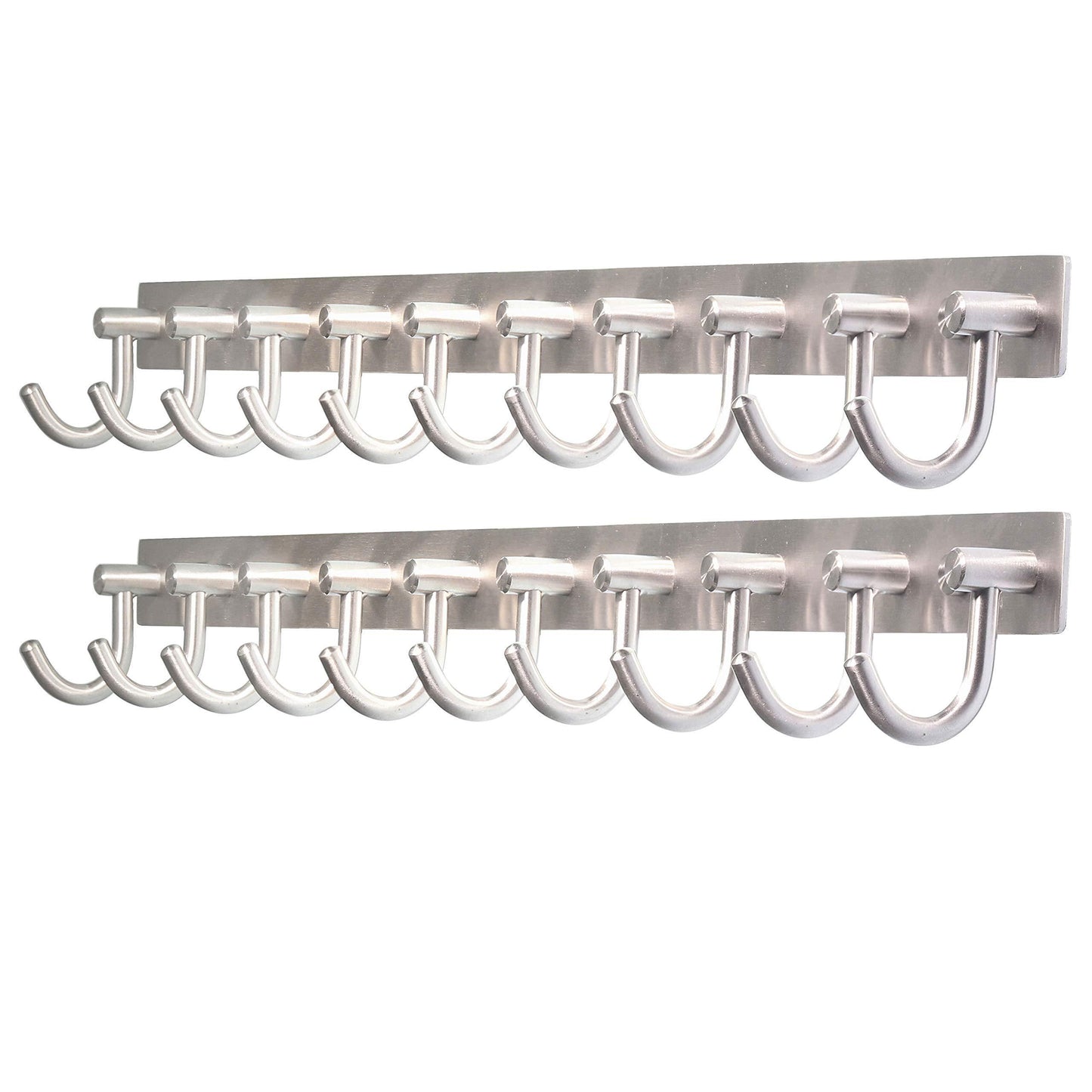 Save on webi wall mounted coat hook rack 30 inch 10 hooks heavy duty stainless steel 304 hook rail for bedroom bathroom foyer hallway entryway brushed finish 2 packs