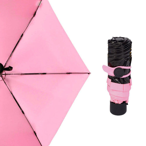 Mini Folding Lightweight Umbrella Compact Windproof Anti UV Rain Sun Parasol