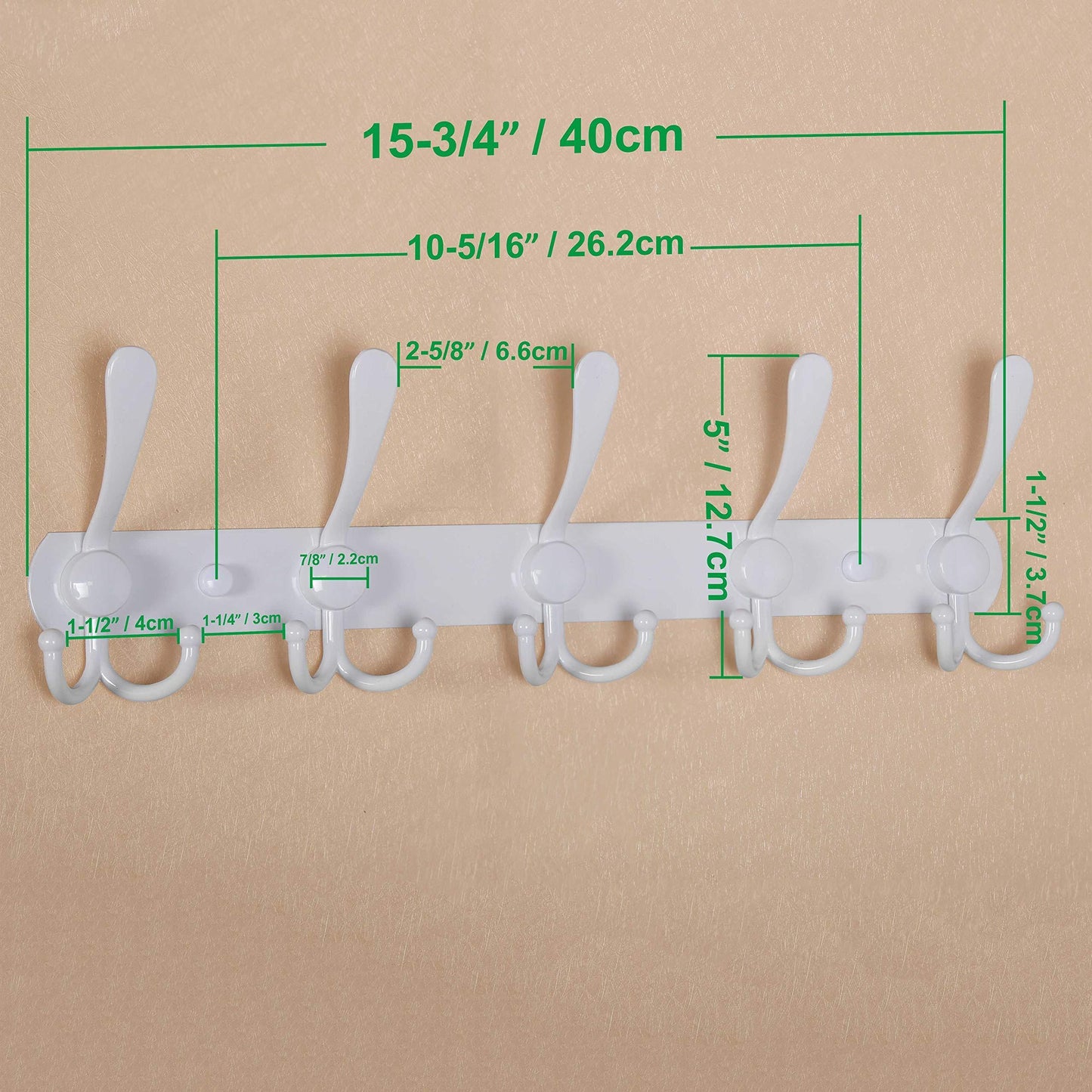 Explore webi coat rack wall mounted 5 tri hooks decorative coat hook rack triple hook rail wall hooks for bathroom kitchen office entryway closet white 2 packs