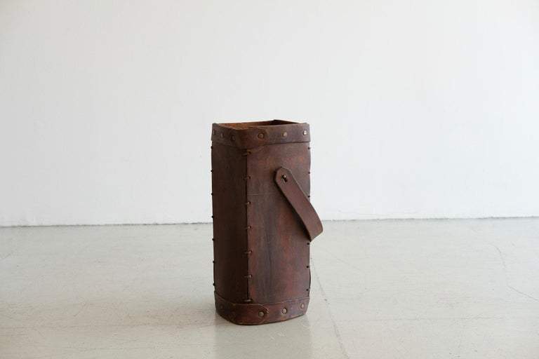 French Leather Umbrella Stand