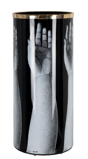 Fornasetti Umbrella Stand Mani on Black