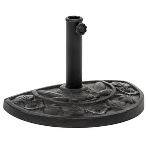 19in Resin Half Patio Umbrella Stand Base for Standard Pole Sizes