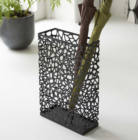 Nest Umbrella Stand Black Long Rectangle