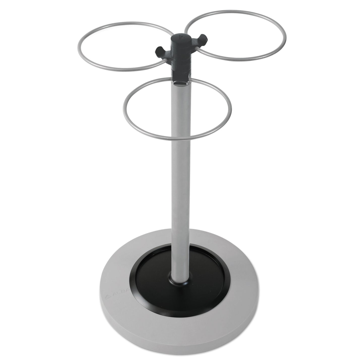 Alba Flower Umbrella Stand, 13.75w x 13.75d x 25.5h, Black/Silver