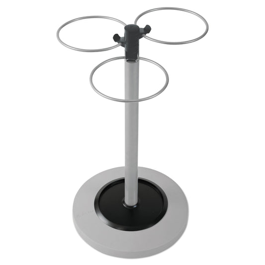 Alba Flower Umbrella Stand, 13.75w x 13.75d x 25.5h, Black/Silver