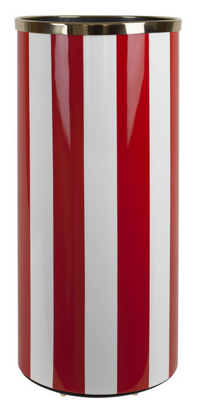 Fornasetti Umbrella stand Rigato red/white