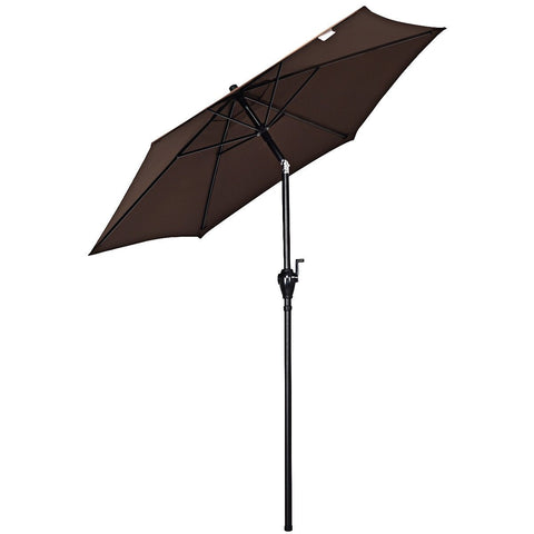 6.3ft Outdoor Patio Easy Tilt Umbrella Sunshade Cover